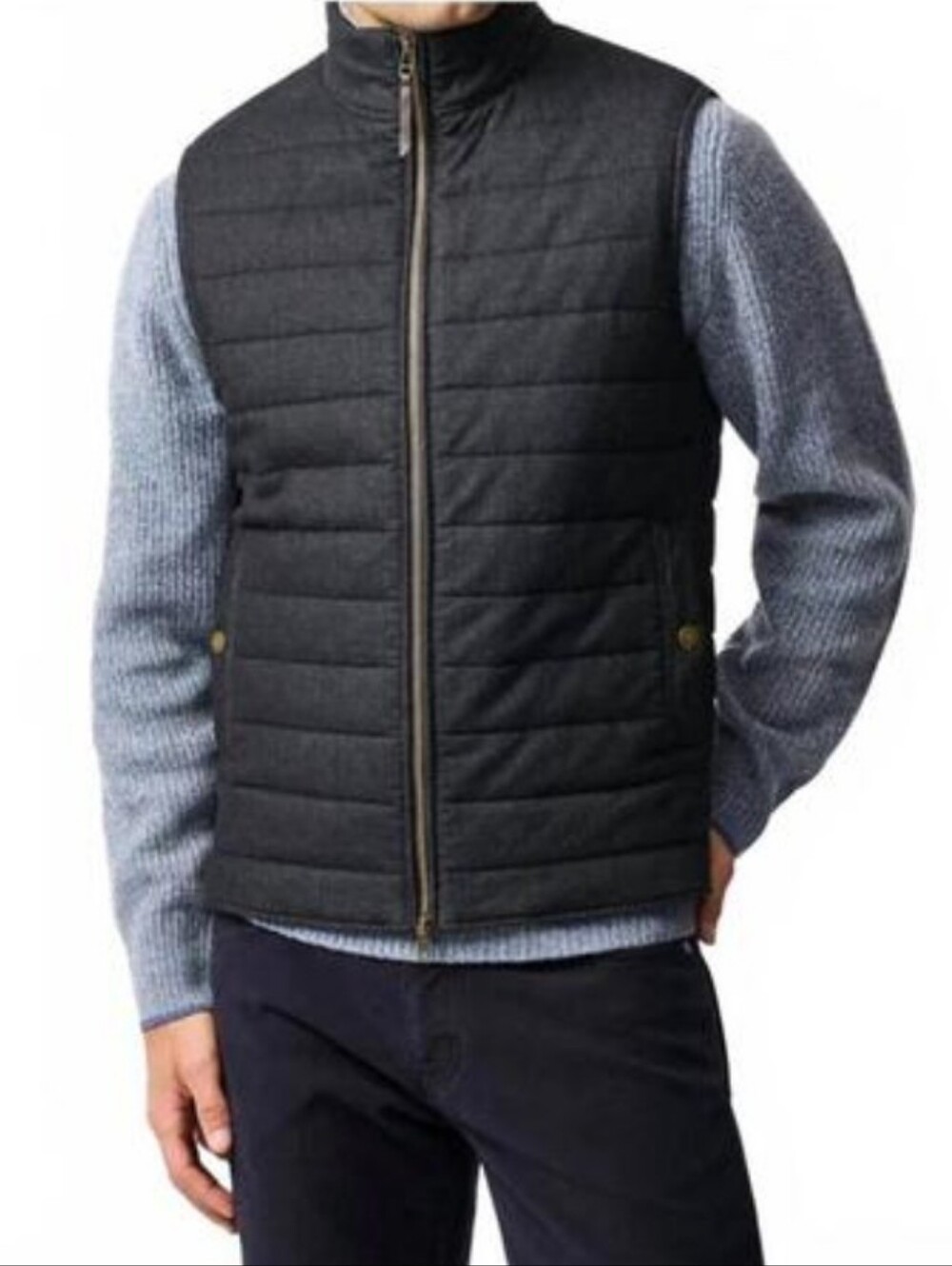Rodd & Gunn Mens Dunedin Road Zip Up Quilted Puffer Vest, Midnight, XL, EUC